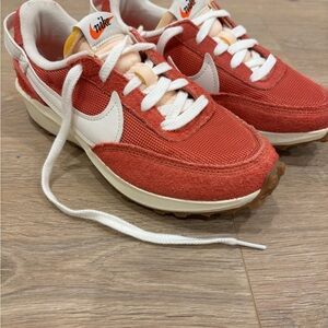 Nike Women’s Waffle Debut Red and White Sneakers